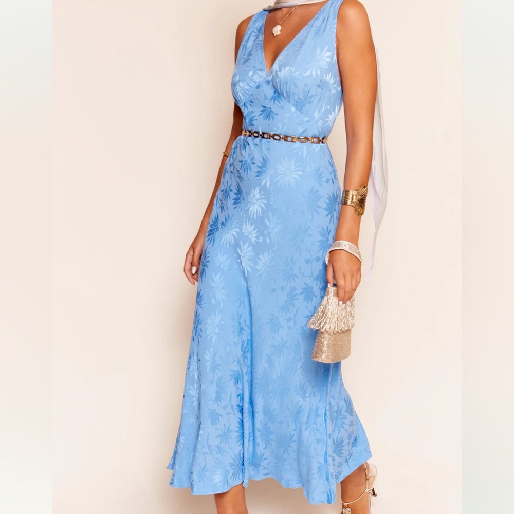 NWOT RIXO London Sandrine Midi Dress